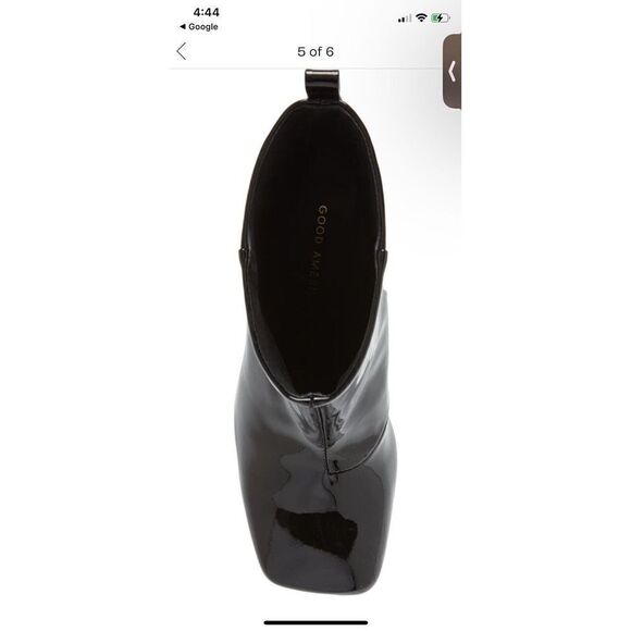 GOOD AMERICAN pattent leather square toe ankle boots high heels sz 10.5 NIB - Picture 3 of 12